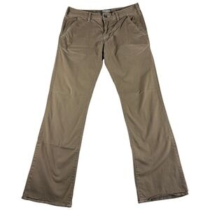Buckle BKE Casuals Carter Chino Pants Mens 32 Khaki Cotton Regular Fit‎ Boot Leg